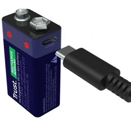 Trust Pilas 6LR61 9V Recargables USB-C